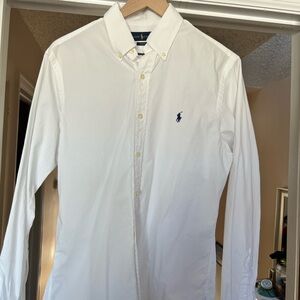 Ralph Lauren Men's White Button-Down Shirt / Medium / 100% Cotton